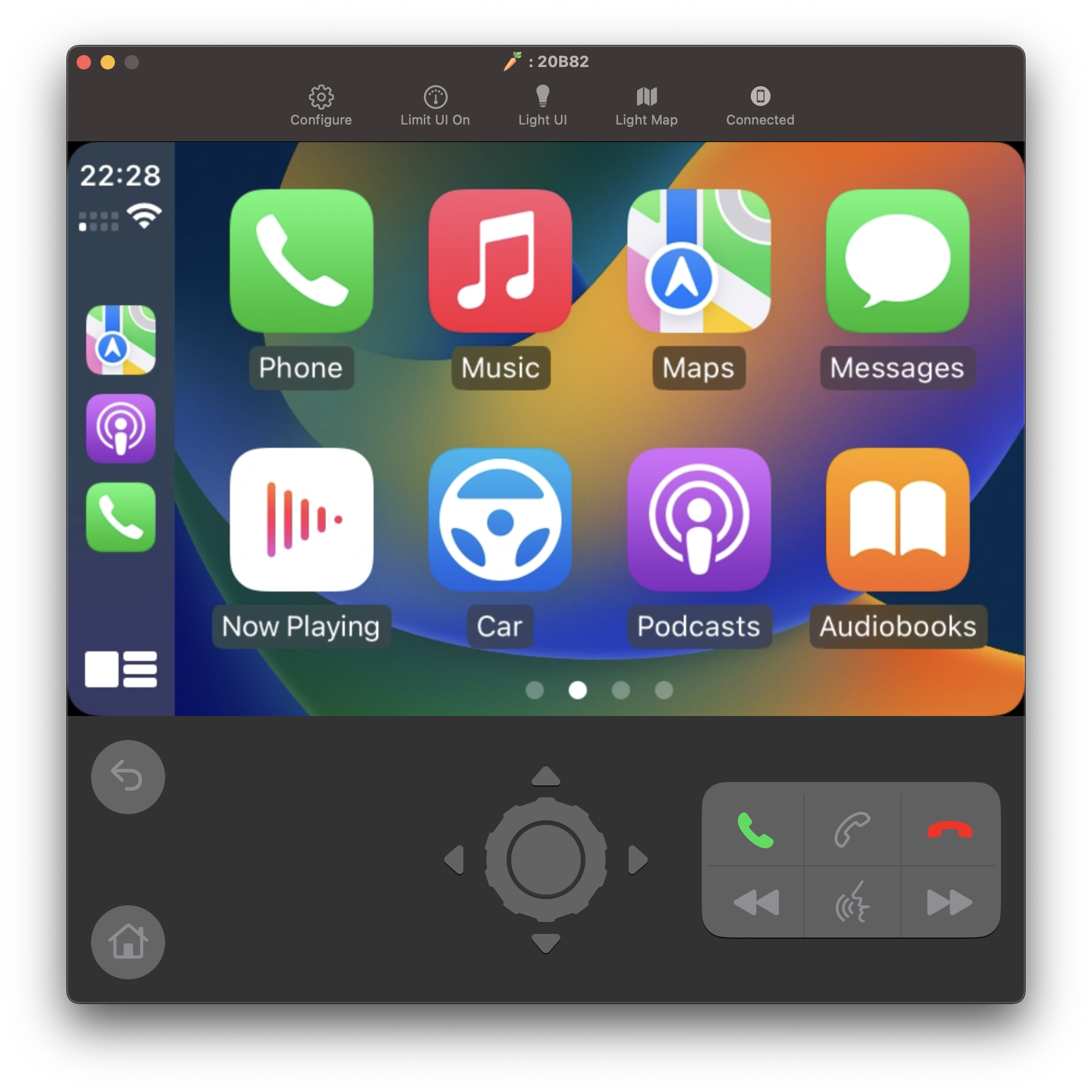 Testing Apps with an iPhone and the CarPlay Simulator